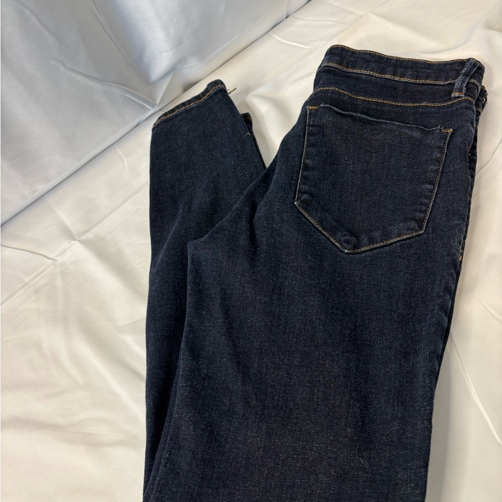 H&M Dark Blue Skinny Jeans – Zipper Ankle – Size 6 - Picture 9 of 13